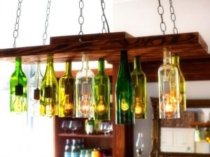 Wine Bottle Chandelier