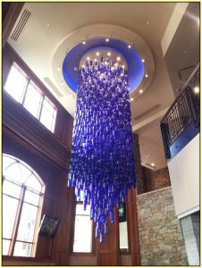 Wine Bottle Chandelier Idea