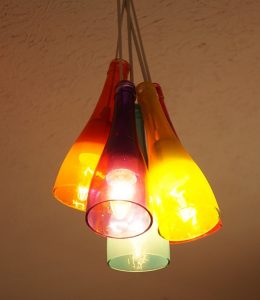 Wine Bottle Chandeliers