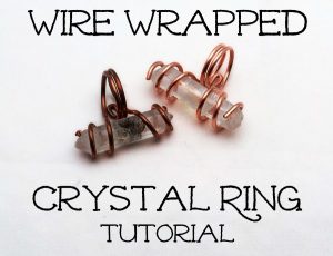 Wire Wrapped Ring with Crystal