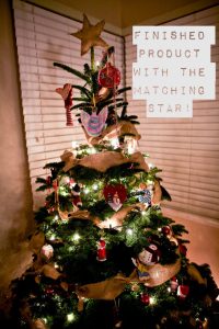 Burlap Christmas Tree Garland