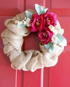 Burlap Christmas Wreath