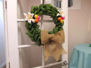 Burlap Easter Wreath