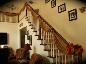 Burlap Garland for Stairs