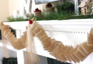 Burlap Garland with Bells