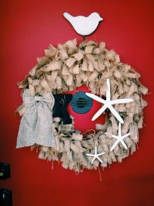 Burlap Rag Wreath