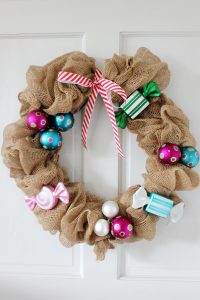 Burlap Ribbon Wreath