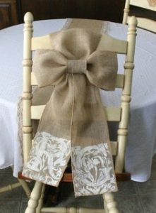 Burlap Wedding Bow