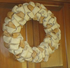 Burlap Wreath Idea