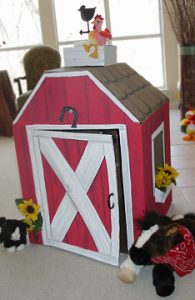 Cardboard Barn Playhouse