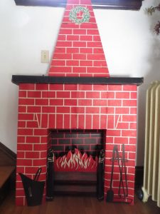 Cardboard Fireplace with Chimney