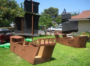 Cardboard Pirate Ship Playhouses