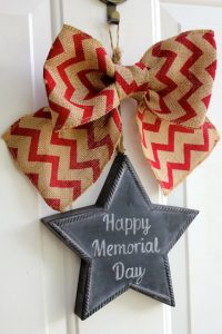 Chevron Burlap Bow