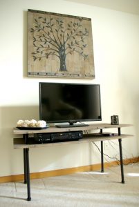 DIY TV Stand with Pipe