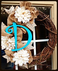 Grapevine Wreath with Burlap