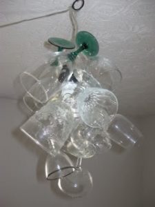 How to Make a Wine Glass Chandelier