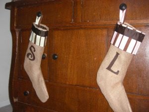 How to Sew Burlap Christmas Stockings