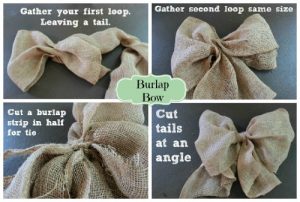 How to make Burlap Bow