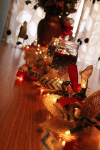 Lighted Burlap Garland