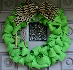 Monogram Burlap Wreath