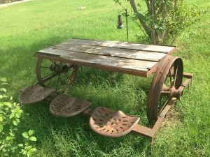 Old Wooden Picnic Table