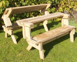 Outdoor Wooden Fold up Picnic Table