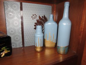 Putting Paint on Wine Bottles