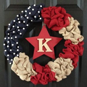 Patriotic Burlap Wreath