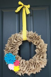 Spring Burlap Wreath