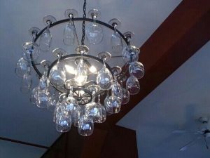 Wine Glass Chandelier Idea