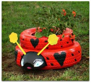 Animal Tire Planter