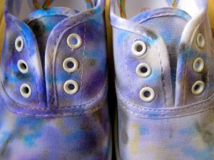 Blue Tie Dye Shoes