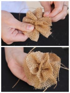 Burlap Flower Craft