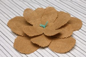 Burlap Flower DIY