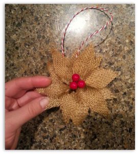 Burlap Poinsettia