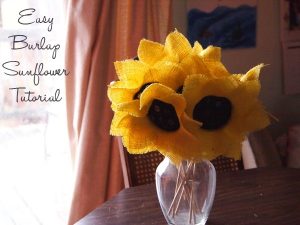 Burlap Sunflowers