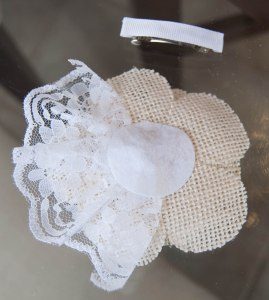 Burlap and Lace Flower