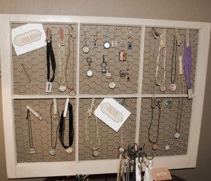 DIY Window Frame Jewelry Holder