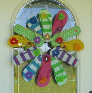 Flip Flop Wreath DIY