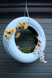 Hanging Tire Planter