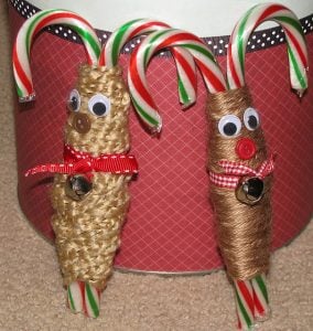 Homemade Candy Cane Reindeers