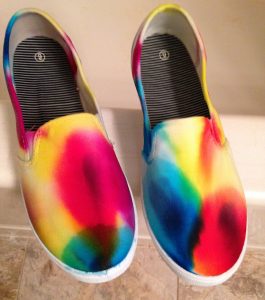 Homemade Tie Dye Shoes