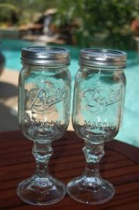 Mason Jar Wine Glasses