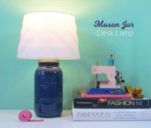 Painted Mason Jar Lamp