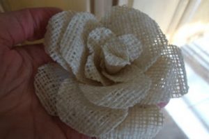 Small Burlap Flower