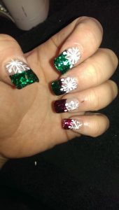 Snowflakes Nail Art Design