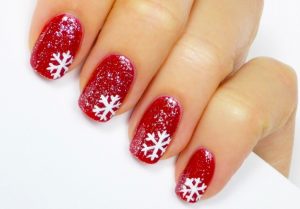 Snowflakes Nail Art