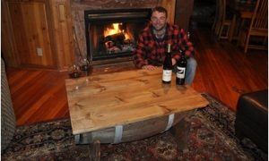 Whisky Barrel Table