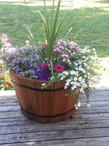 DIY Wine Barrel Planter