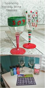 Christmas Painted Wine Glasses